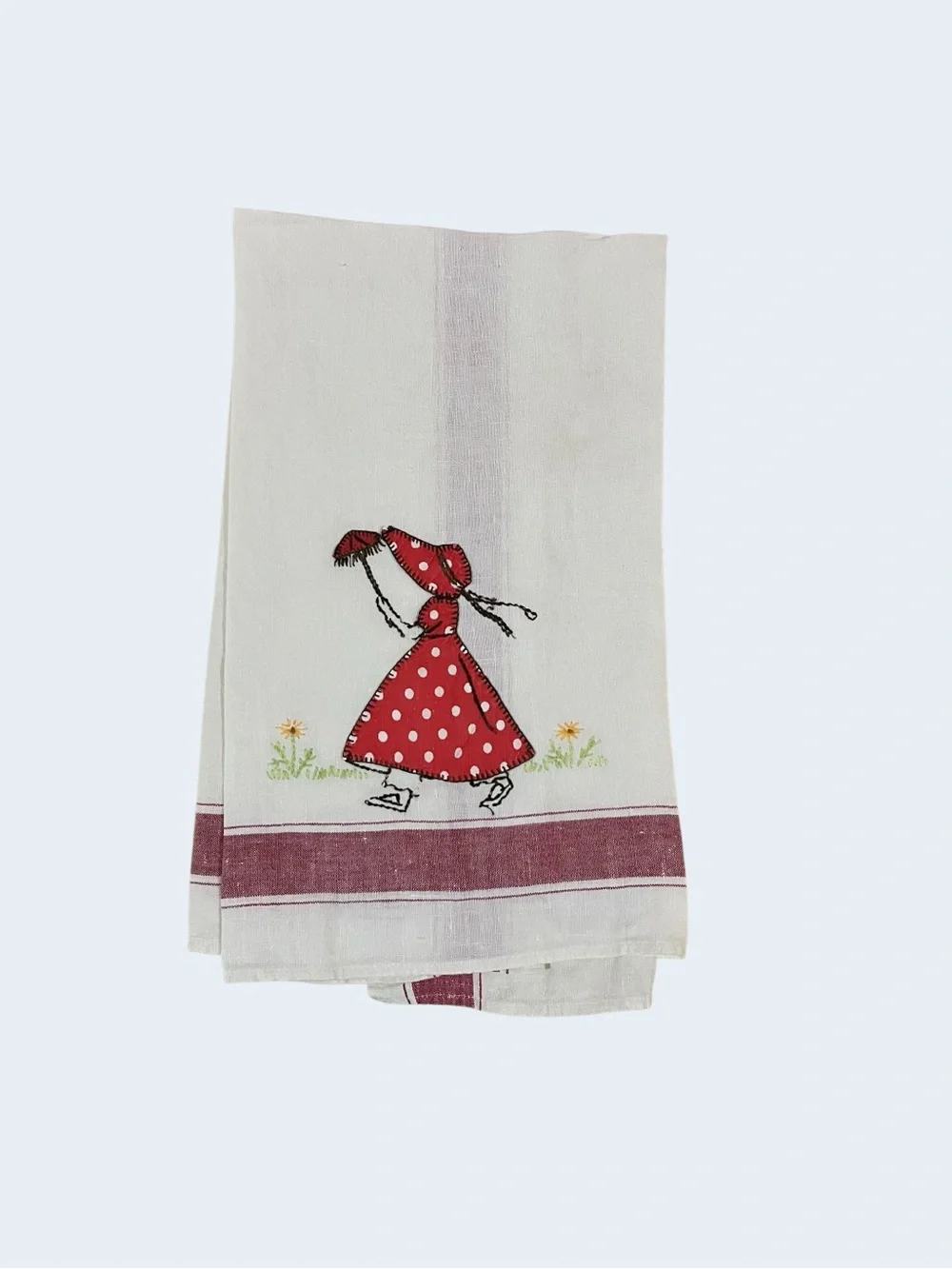 12 Vintage Linen Tea Towels 1940s-70s